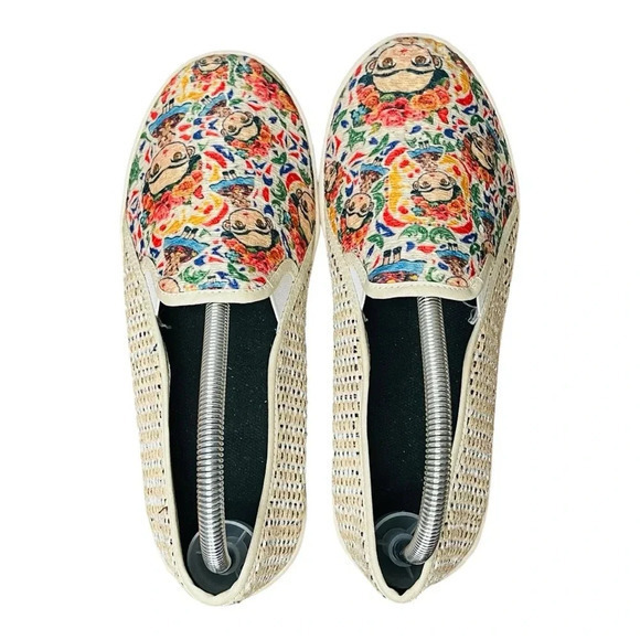 Frida‎ Kahlo Cartoon Flats Loafers Slip-On Sneakers Soft Women Size 7 - Picture 6 of 11